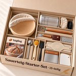 Teigling Sauerteig-Starter-Set, 15-teilig, geöffnet in der Box